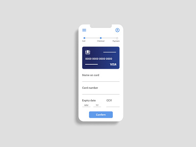 DAILY UI #002 | Credit card Checkout adobe xd app app design checkout credit card dailyui dailyui002 design graphic design mobile mobile app payment ui ui design ux