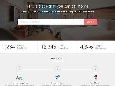 Rent a place Home page