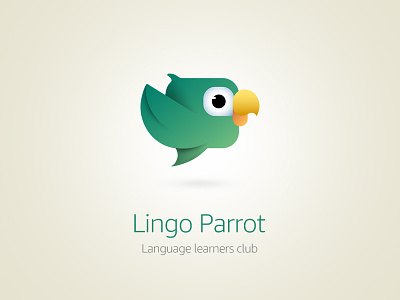 Lingo Parrot Logo Variation2 branding digital icon illustration logo vector