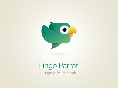 Lingo Parrot Logo Variation2 branding digital icon illustration logo vector