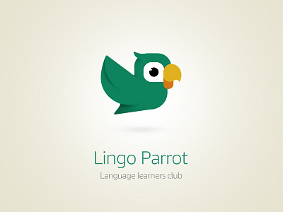 Lingo Parrot Logo Variation3 branding digital icon illustration logo vector