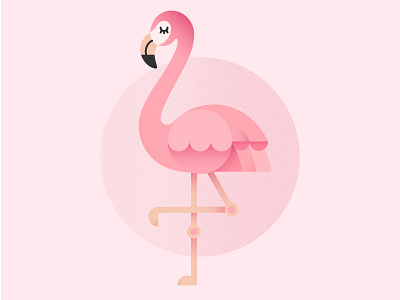 Flamingo animal flamingo pink shapes wip