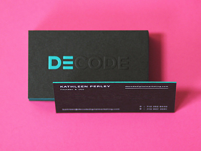 DECODE Executive Cards branding business cards decode foil stamping letterpress