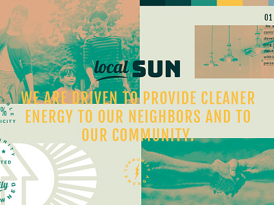 Local Sun Energy branding community energy exploration green identity local marks moodboard solar