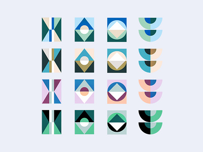 CSD Colors & Shapes colors geometric midcentury modern minimal palette patterns shapes wip