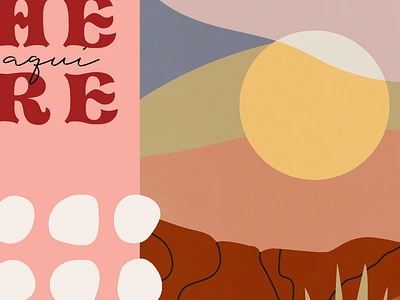 Desert Palette color palette desert illustration landscape minimal spanish warm