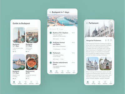 Budapest travel guide app ad adventure app budapest design figma hungary mobile mobile app redesign travel ui ux