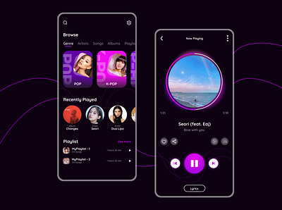 Music Player App android app design mobile music ui
