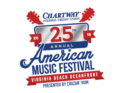 American Music Festival 25th Anniversary Logo branding design icon illustration logo typography