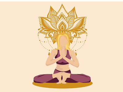 Yoga girl for yoga center artwork branding design graphic design illustration yoga yogacenter yogagirl