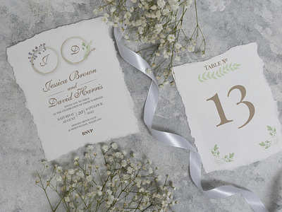 Mockap wedding invitation