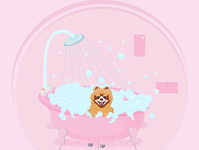 Instagram carousel for grooming salon artwork design dog graphic design grooming illustration salon