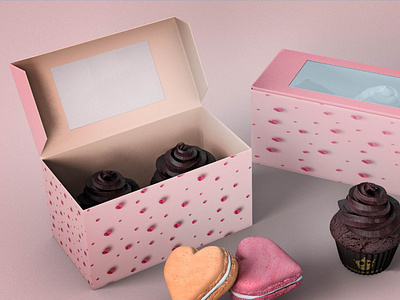 Box mockup for valentine's day