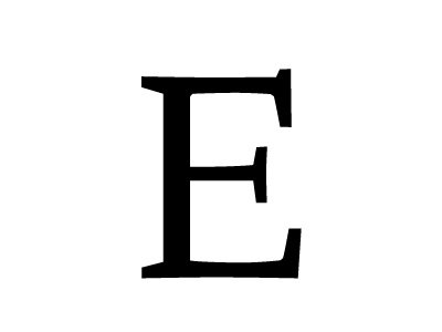 E capital carole e font serif typedesign