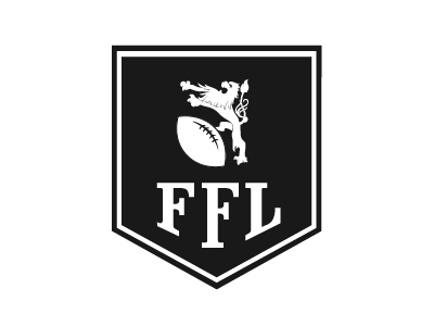 FFL Emblem black blackwhite crest emblem fantasy fantasyfootball ff gray grey logo nfl nfl.com white