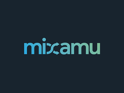 Mixamu Logo branding dark effra gradient identity illustrator logo music sans serif typography