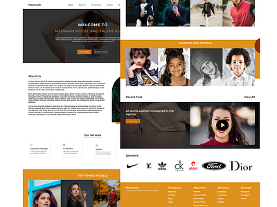 A Talent and Model Agency Landing Page