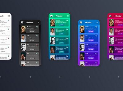 Adobe Xd Daily Creative Challeng - Day 3: Frieds list app design ui