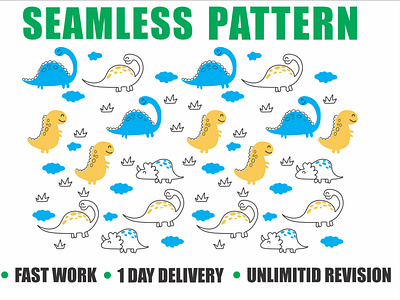 seamless pattern textile prints, cartoon style pattern