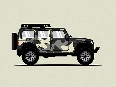 Camouflage Jeep