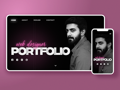 Portfolio Website Landing Page branding designer graphic design portfolio ui