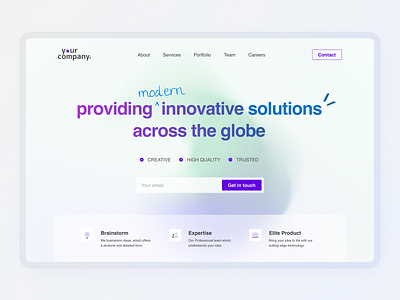 Software Company Website UI