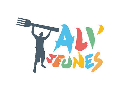 Ali Jeunes logo ali brush design graphic identity jeunes lettering logo logotype typography