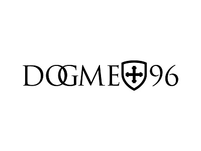 Dogme 96 logo cross design graphic identity lettering logo logotype typography