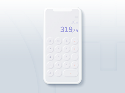 #DailyUI #004 - Calculator calculator dailyui dailyuichallenge mobile ui ui