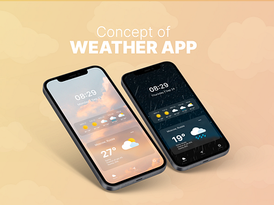 Concept of Weather App app app design appdesign mobile app mobile app design ui uidesign uiux ux uxdesign