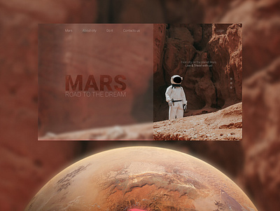 First Screen | live & Travel on planet Mars landing landing page landing page design webdesign website website design