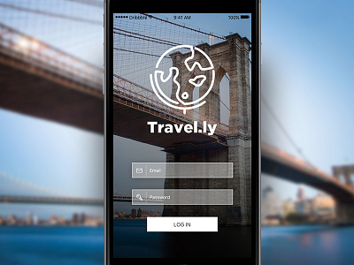 App Login dailyui design iphone login mockup new york travel ui ux
