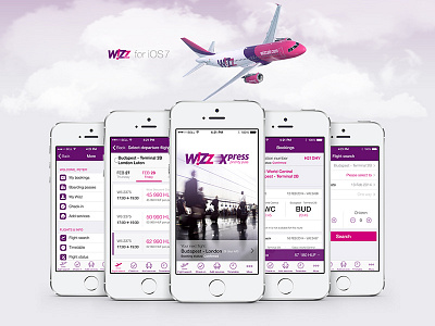 Wizz Air app iOS 7 app ios7 ios8 wizzair
