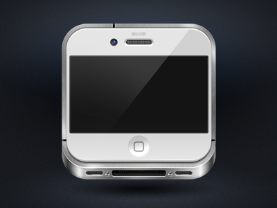White iPhone4 icon