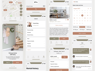 Rental app aesthetic app app design design rent rent app rental rental app ui ux