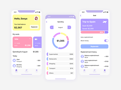 Financial app app app design banking design finance financial mobile mobile app money saving ui ux
