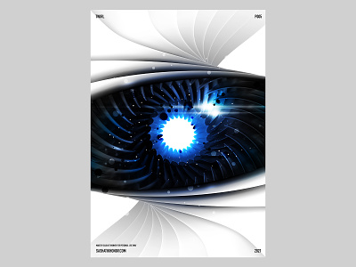 P005 3d abstract art poster practice print render