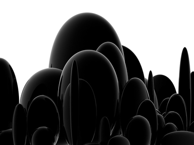 Black stones 3d black bw model modo render stone