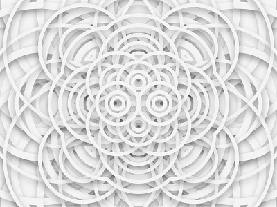 Everyday Practice No. 58 abstract circle grey shadow symmetric white