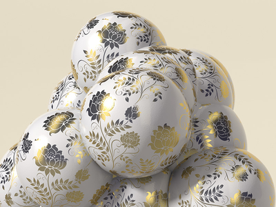 Everyday Practice No. 109 3d abstract ball gold model pattern practice render sphere