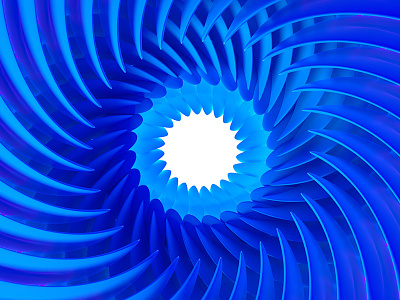 Everyday Practice No. 177 3d circle concentric leaf practice render