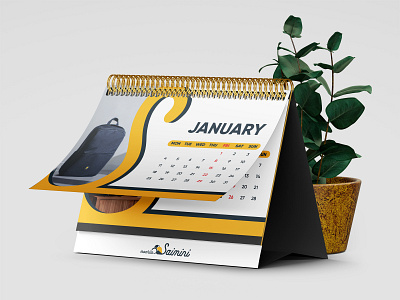 Backpack Desk Calender Design adobeillustrator bag bagpack brand branding calender design desk deskcalender flat modern simple simple logo unique