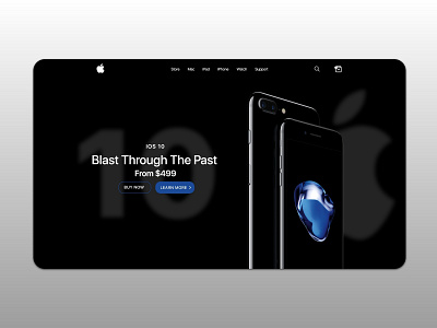 Apple iPhone Landing Page Design design flat graphic design landing page minimal simple ui web page