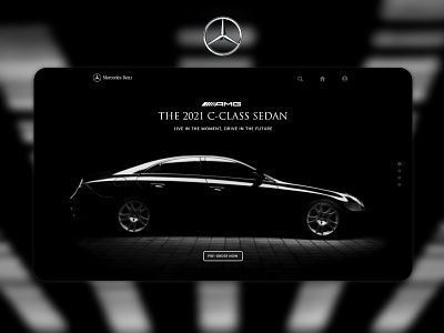 Mercedes-Benz Landing Page abstract adobe adobe xd advertising background black and white business car concept creative design homepage interface landing page luxury ui ui design ui ux user interface web ui