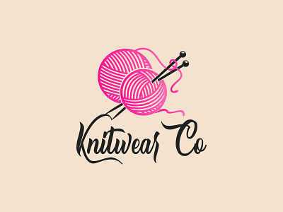 Knitwear Clothing Company Logo clothing design dribble flat knitwear logo logo design minimal vector wear