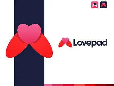 Lovepad Dating App | Software, Logo, Branding app logo branding colorful logo creative dating dating app gamepad gaming gradient logo graphic design joypad logo logo design minimal modern logo software ui unique valentines