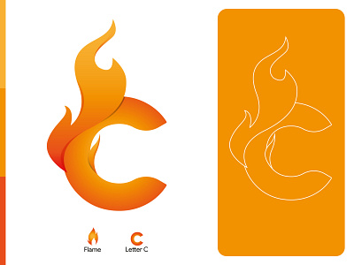 Modern Logo Design | Abstract Logo | c + flame Monogram