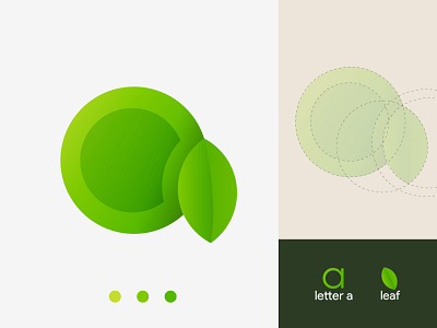 Letter a + Leaf Logo | Abstract Modern Logo