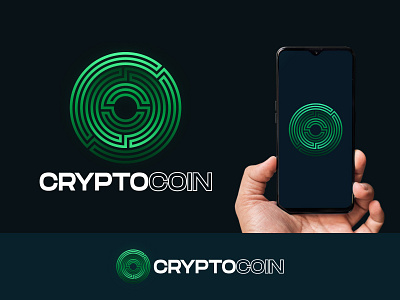 CryptoCoin Logo - Crypto Currency Logo - Logo mark