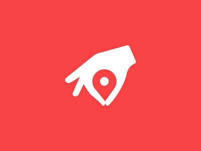 hand + location clean design gesture hand icon location logo minimal okay pin simple symbol
